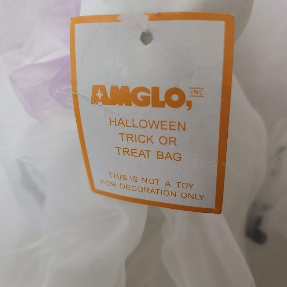 AMGLO Hanging Ghost Halloween Decoration Set of 2 White Tulle Bean Bag - Picture 6 of 8